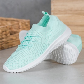 SHELOVET Scarpe sportive traforate verde 1