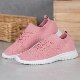 SHELOVET Scarpe sportive traforate rosa 1