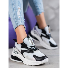 Ideal Shoes Sneakers Con Inserti Neri bianco nero 1