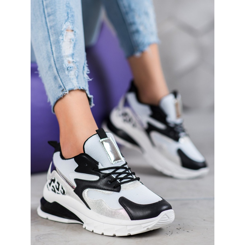 Ideal Shoes Sneakers Con Inserti Neri bianco nero 1