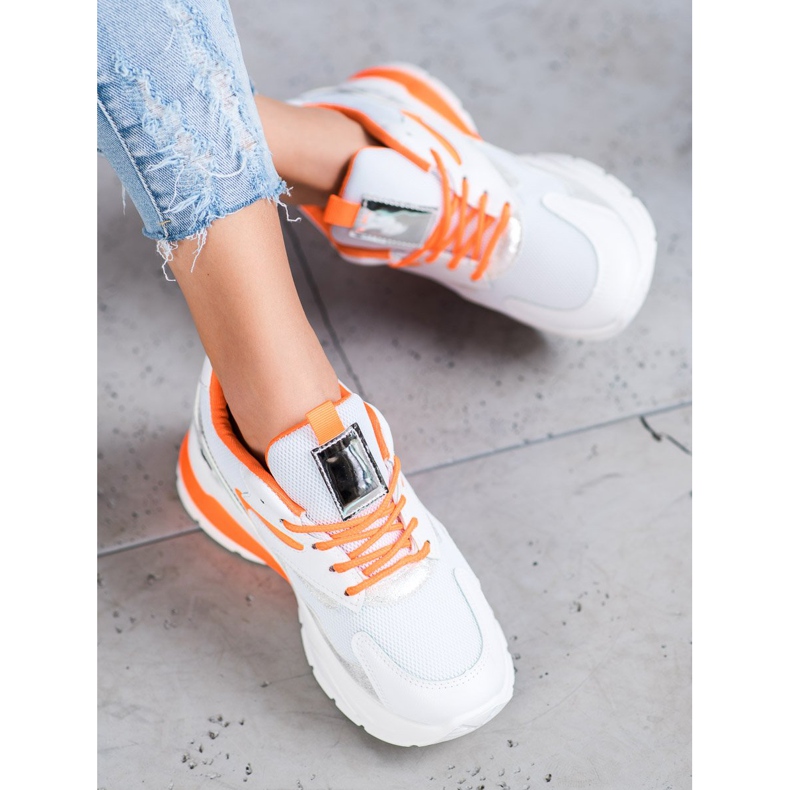 Ideal Shoes Sneakers Con Inserti Arancioni bianca multicolore 1