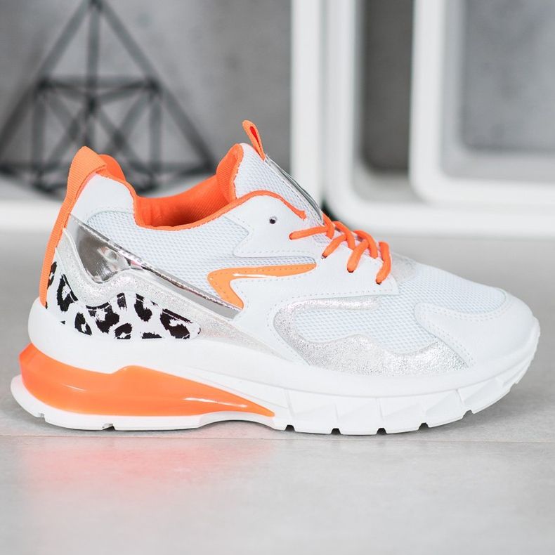 Ideal Shoes Sneakers Con Inserti Arancioni bianco multicolore 2