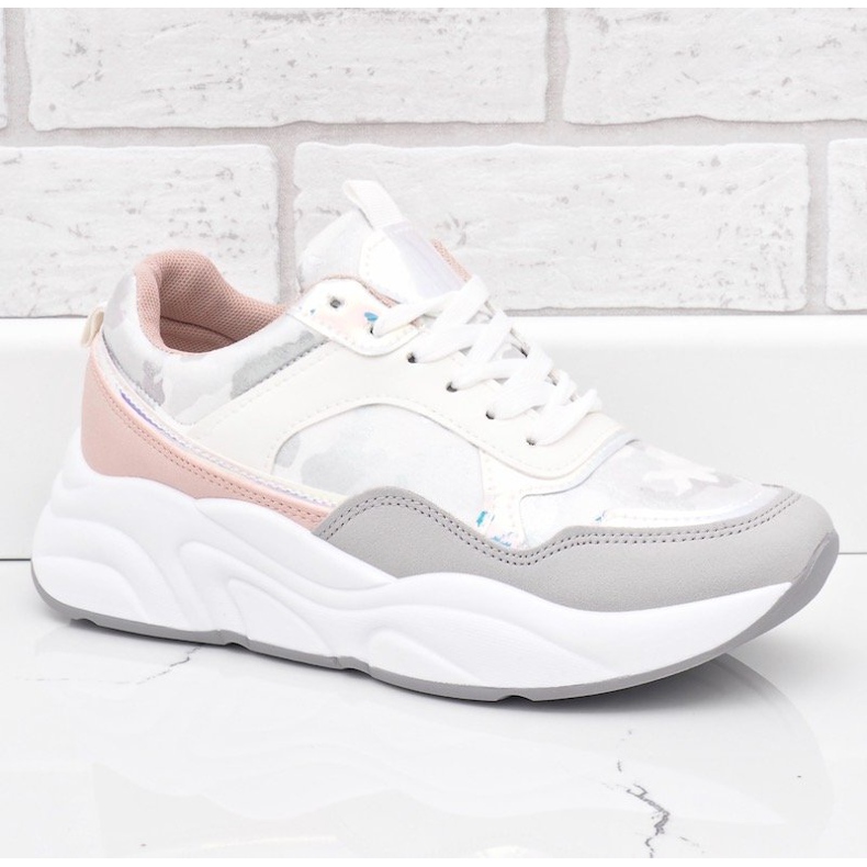 Scarpe sportive da donna bianche C9218 bianco 1