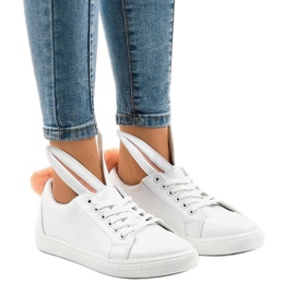 Sneakers bianche coniglietti R110 bianca 1