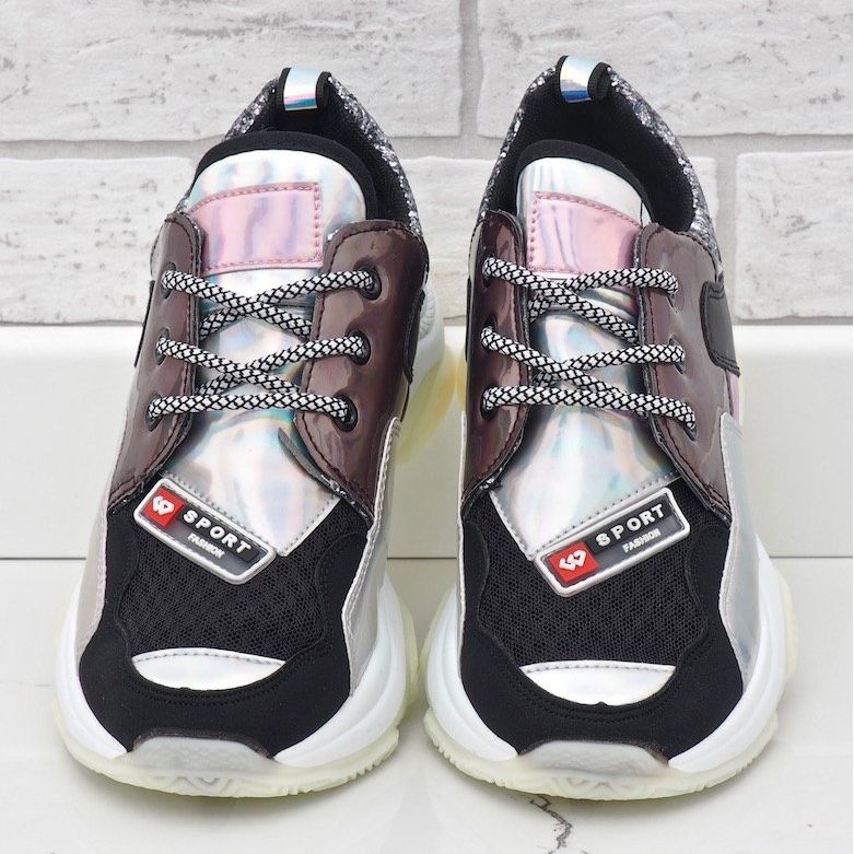 Sneakers sportive eleganti nere B0-206 nero multicolore 1