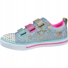 Scarpa Skechers Sparkle Lite-Stars The Limit Jr 314036L-LBMT blu rosa d'oro 1