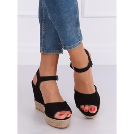 Sandali neri con zeppa 9R195 Black nero 2