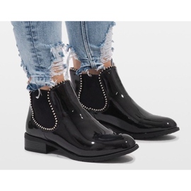 Stivali in vernice nera BO-237 # nero 2