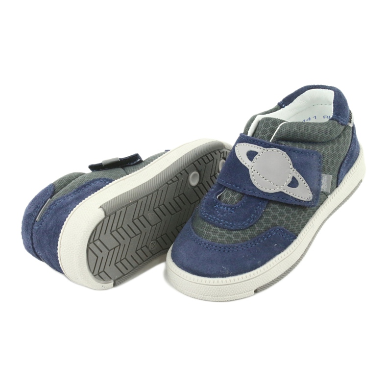 Bartek Scarpe sportive in pelle blu baby grigio 5