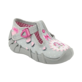 Scarpe per bambini Befado 110P359 rosa grigio 1