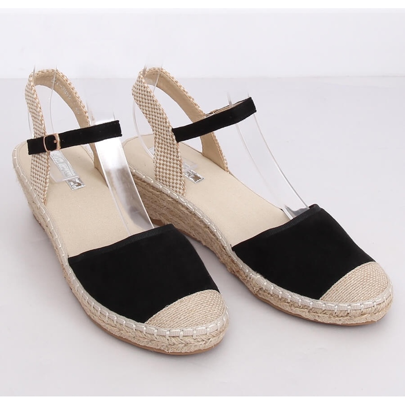 Espadrillas nere su zeppe LLI-3M85 Black marrone nero 1
