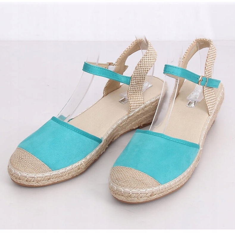 Espadrillas su zeppe menta LLI-3M85 Green multicolore verde 1