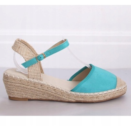Espadrillas su zeppe menta LLI-3M85 Green multicolore verde 2