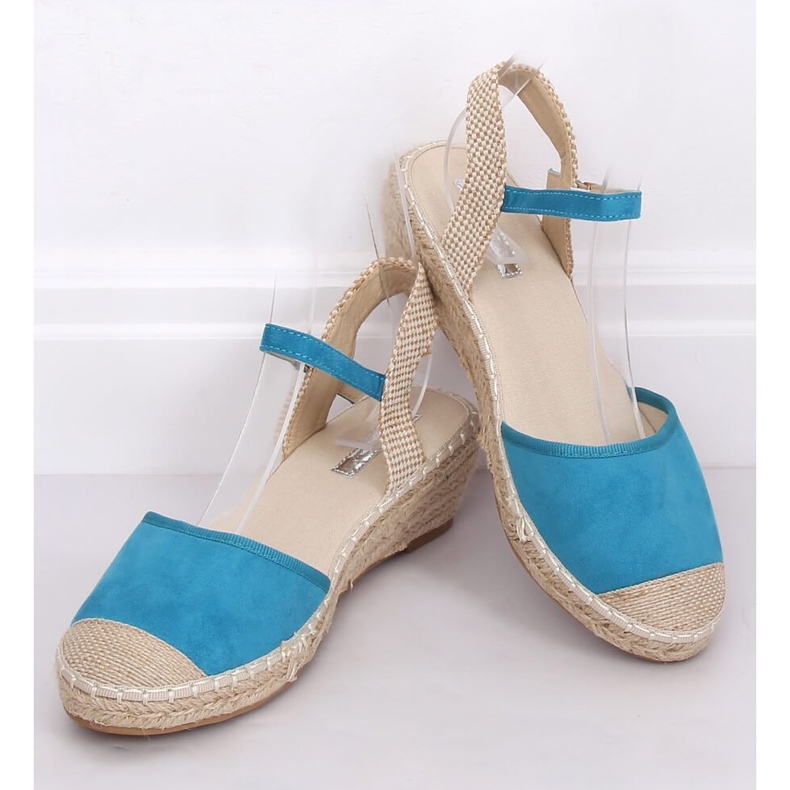 Espadrillas blu su zeppe LLI-3M85 L.BLUE 1