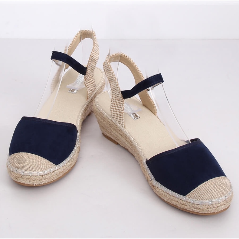Espadrillas su zeppe, blu navy LLI-3M85 Blue 1