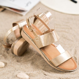 Small Swan Sandali dorati lucidi d'oro 1