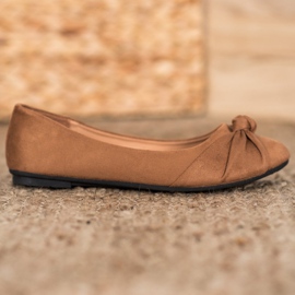 Clowse Comode ballerine in pelle scamosciata marrone 1