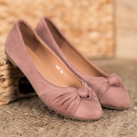 Clowse Comode ballerine in pelle scamosciata rosa 1