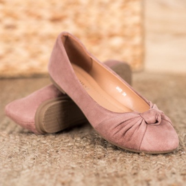 Clowse Comode ballerine in pelle scamosciata rosa 2