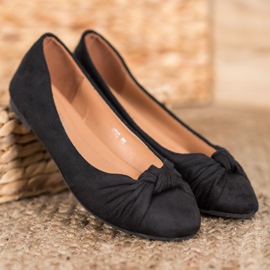 Clowse Comode ballerine in pelle scamosciata nero 1