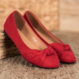 Clowse Comode ballerine in pelle scamosciata rosso 1