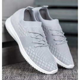 SHELOVET Scarpe sportive traforate grigio 1