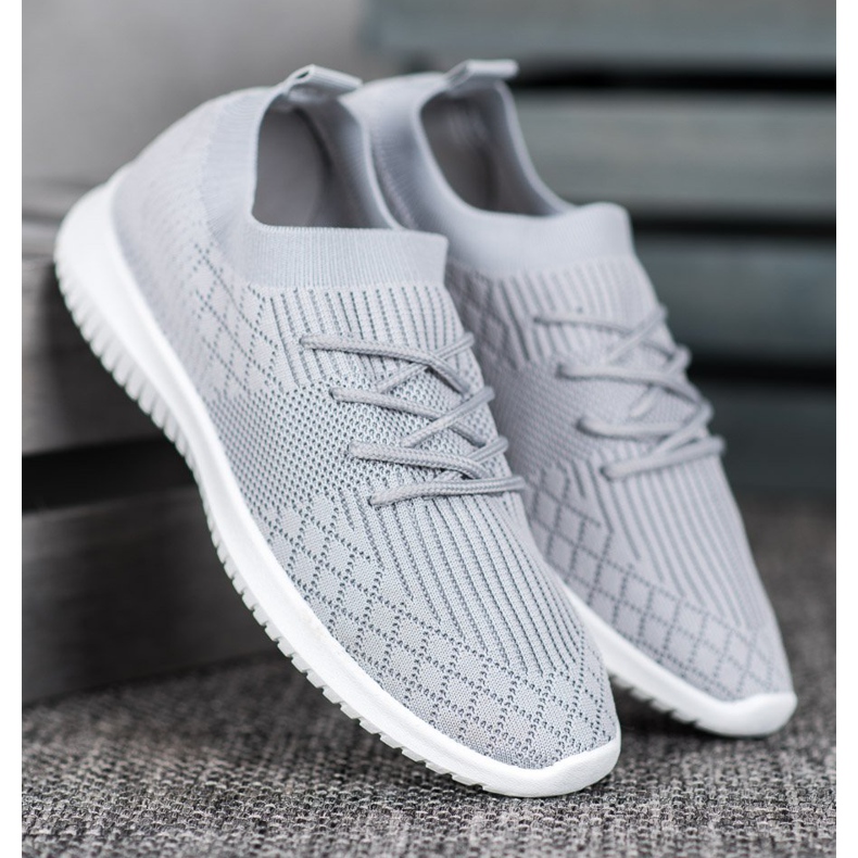 SHELOVET Scarpe sportive traforate grigio 1