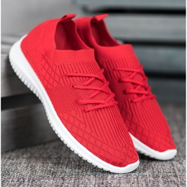 SHELOVET Scarpe sportive traforate rosso 1