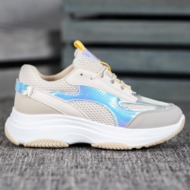 Bona Sneakers Beige Con Rete bianco grigio multicolore 1