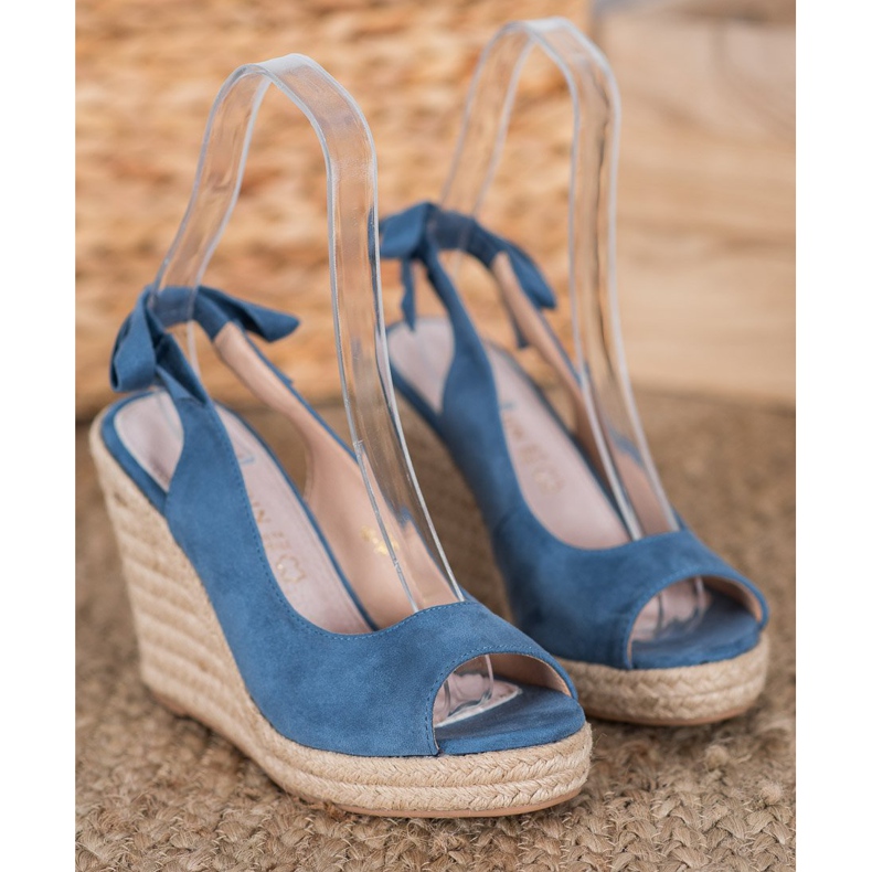 Goodin Sandali espadrillas allacciati blu 1