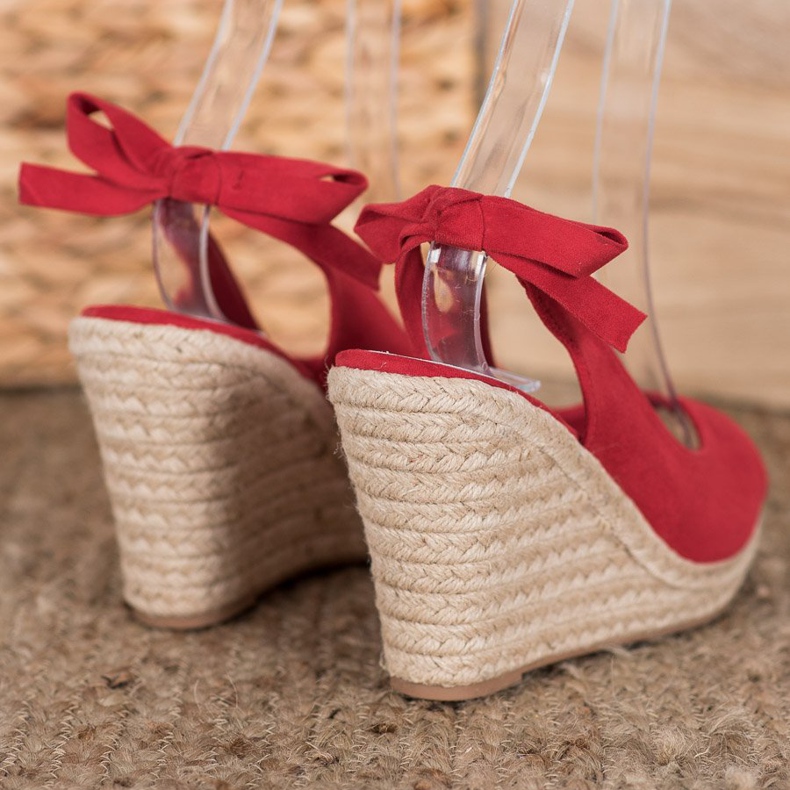 Goodin Sandali espadrillas allacciati rosso 1