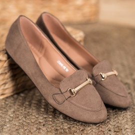 SHELOVET Camoscio In Ballerine marrone 1