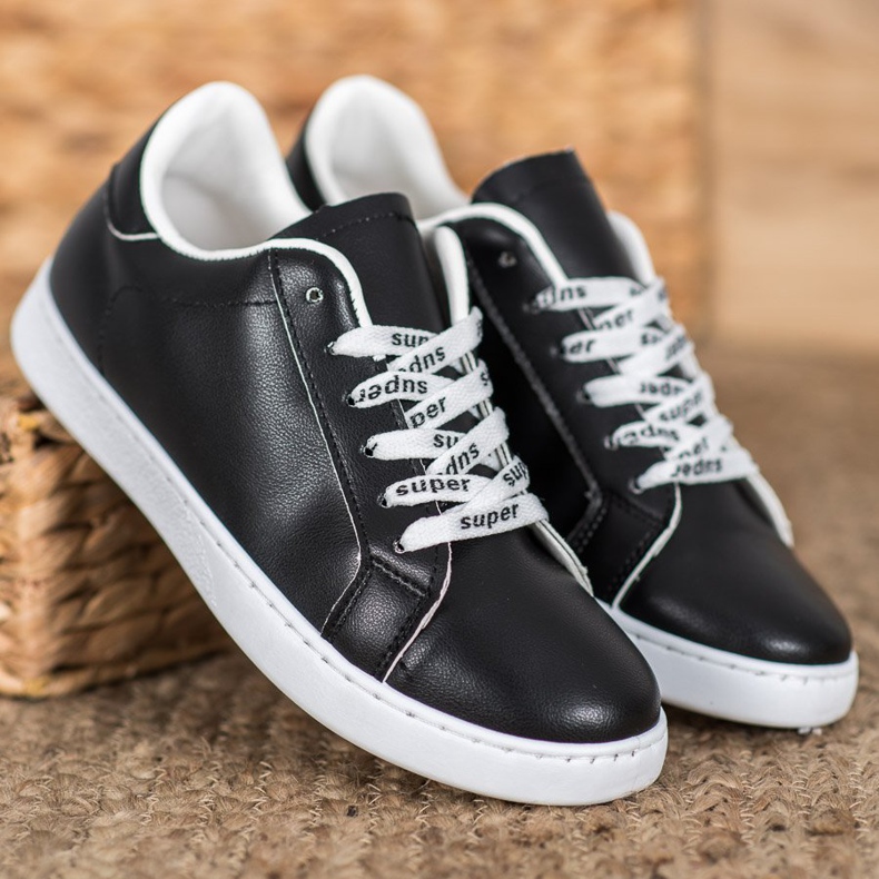 SHELOVET Scarpe super sportive bianca nero 2