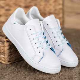 SHELOVET Scarpe super sportive bianca blu 1