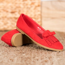 Coura Signori classici in pelle scamosciata rosso 1