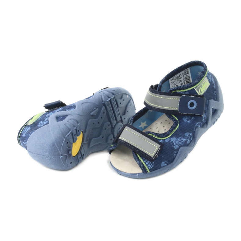 Scarpe da bambino Befado gialle 350P011 blu navy blu grigio verde 4