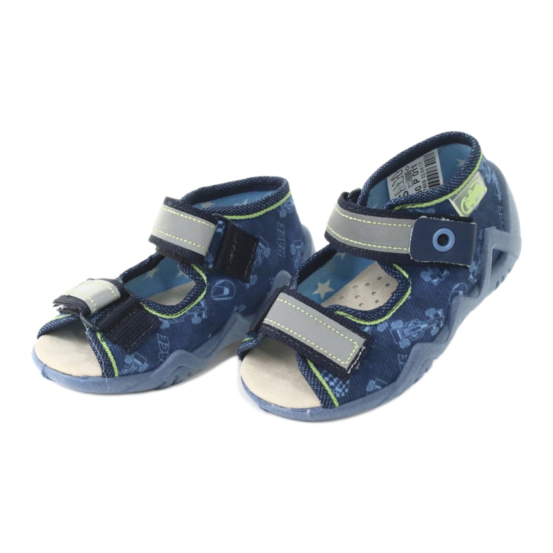 Scarpe da bambino Befado gialle 350P011 blu navy blu grigio verde 3