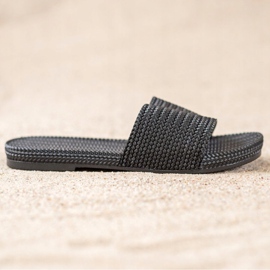 Pantofole VINCEZA nere nero giallo 2
