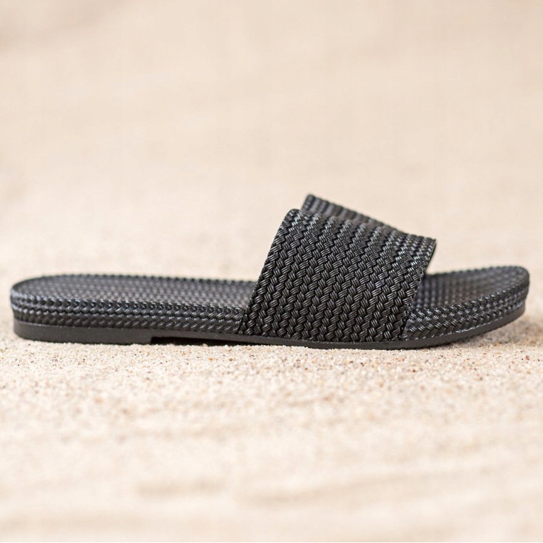 Pantofole VINCEZA nere nero giallo 2