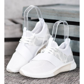 SHELOVET Scarpe sportive con elastico bianco 1