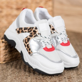 SHELOVET Sneakers allacciate alla moda bianco 1