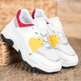 SHELOVET Sneakers allacciate alla moda bianco 1