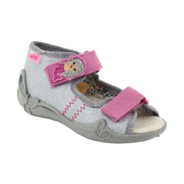 Scarpe da bambino gialle Befado 342P012 rosa grigio 2
