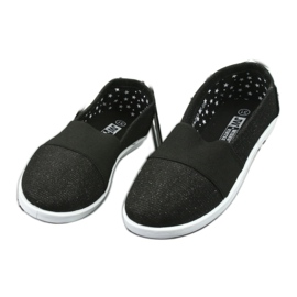 Wishot Sneaker nere e sciatte brillanti per ragazze 44-053 nero 3