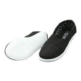 Wishot Sneaker nere e sciatte brillanti per ragazze 44-053 nero 4