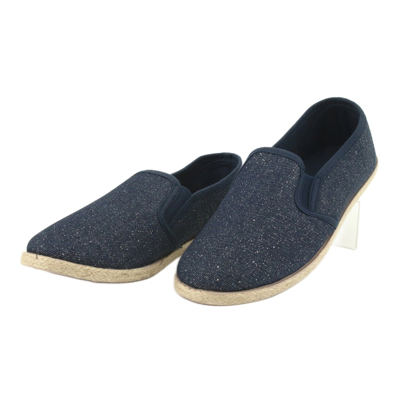 Wishot Espadrillas da donna con glitter 32-187 blu navy 3