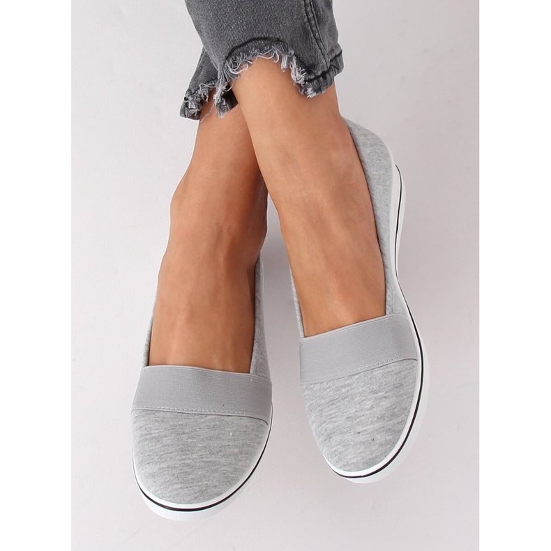 Ballerine grigie su zeppe S81B001 Grigio 1