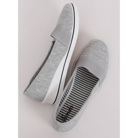 Ballerine grigie su zeppe S81B001 Grigio 2