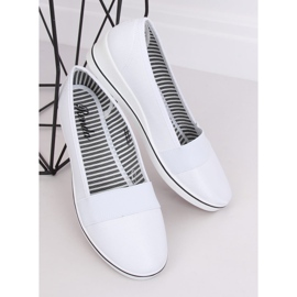 Ballerine con zeppa bianche S81B001 Bianco bianca 2