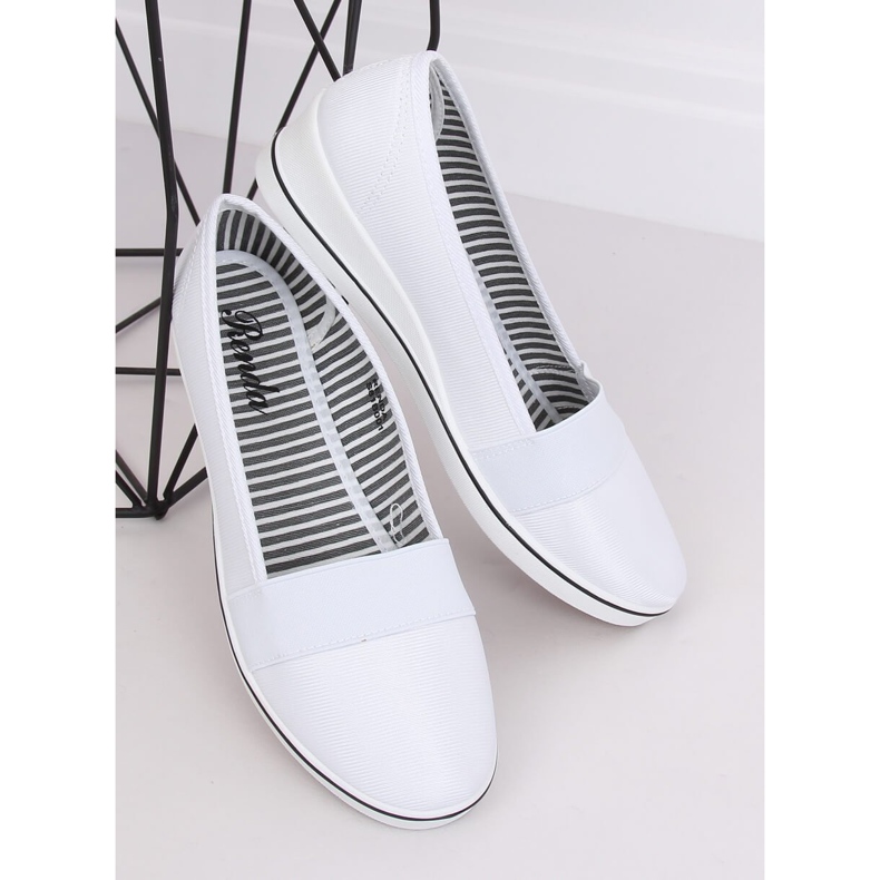 Ballerine con zeppa bianche S81B001 Bianco bianca 2